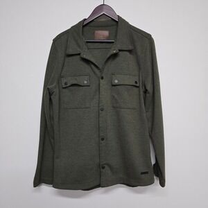 Civil Society Shacket Mens Large Green Snap Front Utility Minimalist